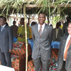 During the official opening: Mr. Béres, France Mutombo and several dignitaries